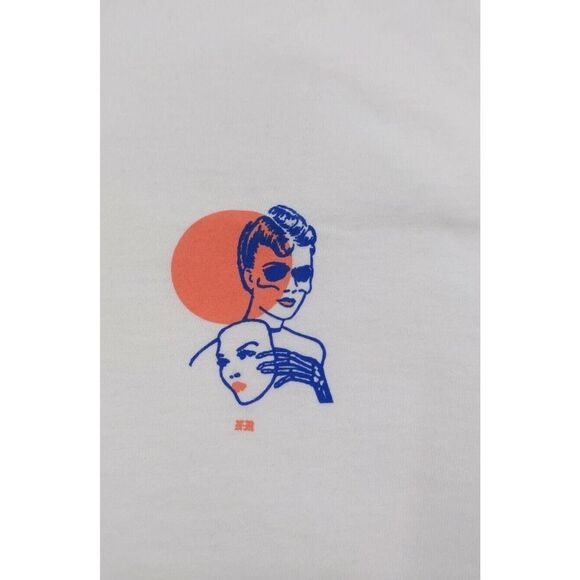 UO Nevermade Two Face T-Shirt White Size Medium NWOT - Picture 3 of 6